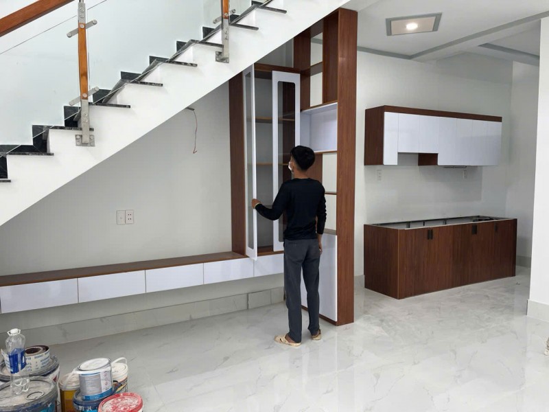 Tủ cầu thang kèm kệ tivi 3