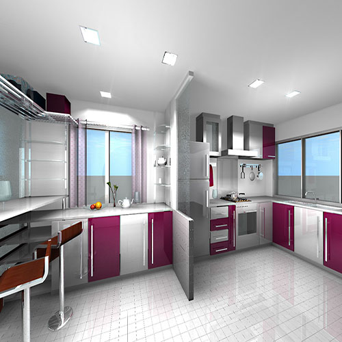 Tủ bếp phong cách hiên đại