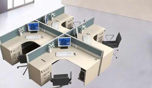 Bàn làm việc nhân viên 4 góc