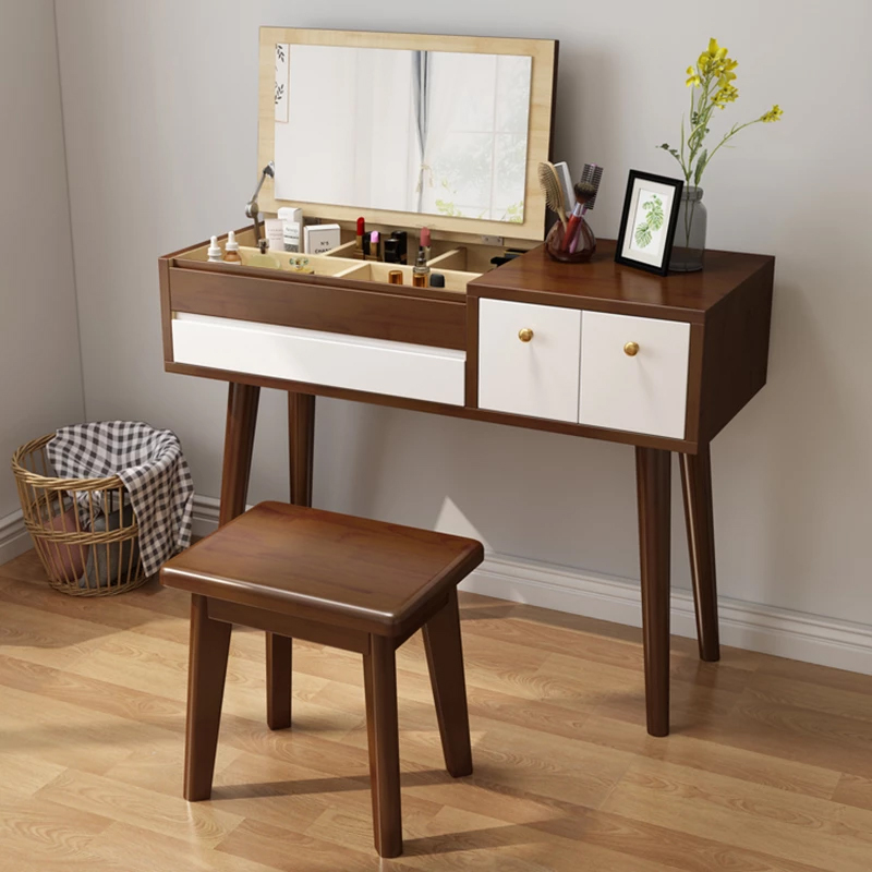 Bàn trang điểm gỗ tự nhiên thiết kế tối giản