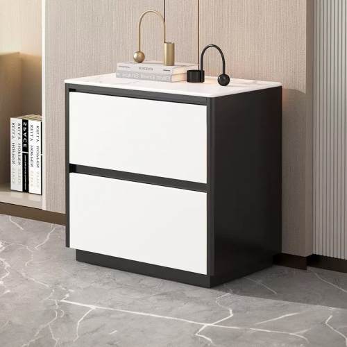 Tap đầu giường 2 hộc tủ đen trắng
