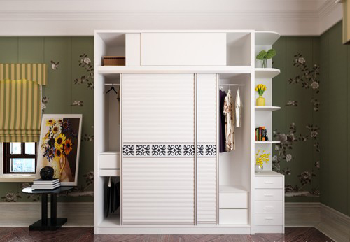 Tủ quần áo gỗ trắng sang trọng